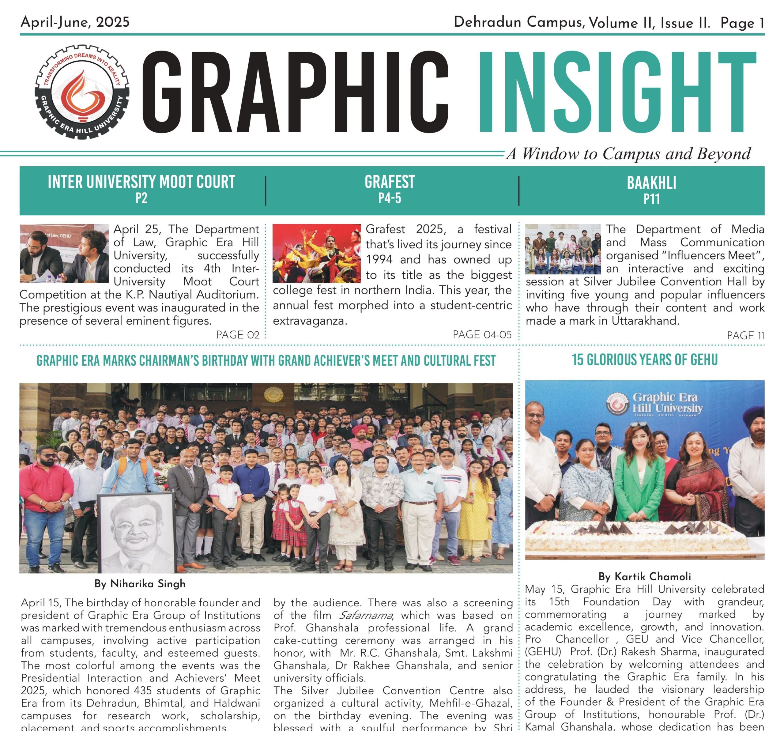 Department of MMC releases ‘Graphic Insight’ (April-June)